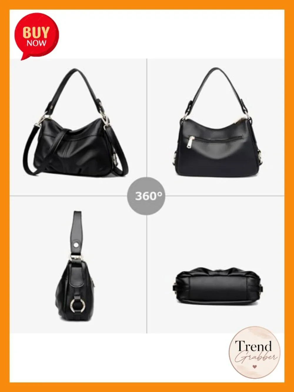 Hobo Bags for Women PU Leather Crossbody Purses Trendy Shoulder Tote Satchel